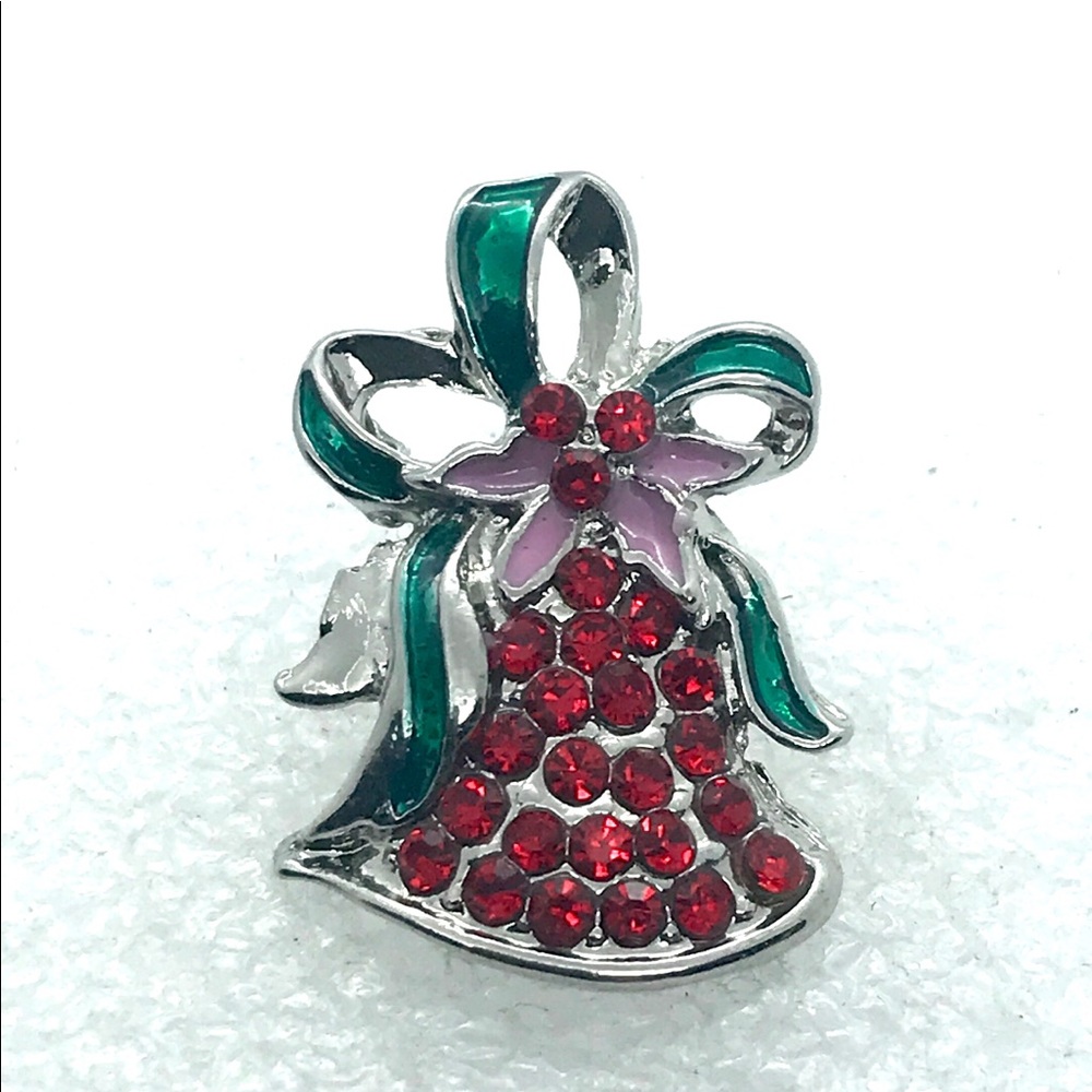 Christmas Bell snap button 20mm gingersnaps ASN20